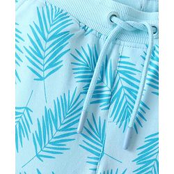 Pine Kids Cotton Above Knee Length Shorts - Spa Retreat Blue