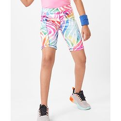 Pine Active Super Stretch Cycling Shorts Abstract Print- Multicolour
