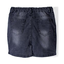 Pine Kids Denim Woven Washed Above Knee Length Skirt - Black