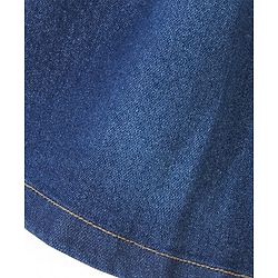 Pine Kids Denim Above Knee Length Washed Skirt - Navy Blue