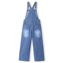 Pine Kids Sleeveless Washed Denim Dungaree - Ice Blue
