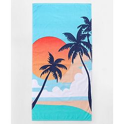 Pine Kids Cotton Bath Towel Beach Print - Multicolour