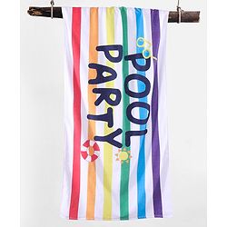 Pine Kids Cotton Woven Towel with Text Print L 124.5 x B 61 cm - Multicolour