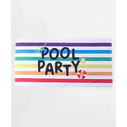 Pine Kids Cotton Woven Towel with Text Print L 124.5 x B 61 cm - Multicolour