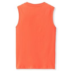 Pine Kids 100% Cotton Knit Sleeveless T-Shirt Varsity Print -Orange