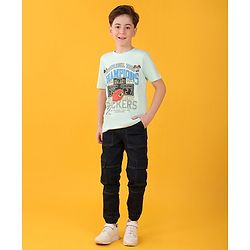 Pine Kids Cotton Half Sleeves T-Shirt Superbowl Print - Spa Retreat