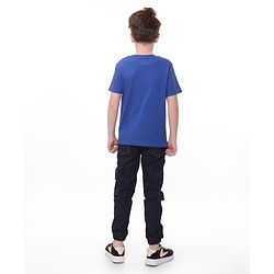 Pine Kids Marvel 100% Cotton Knit Half Sleeves T-Shirt Avengers Print - Navy Blue