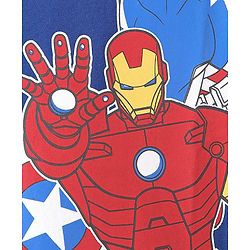 Pine Kids Marvel 100% Cotton Knit Half Sleeves T-Shirt Avengers Print - Navy Blue