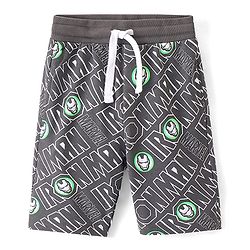 Pine Kids Marvel Cotton Knit Shorts Iron Man Print - Grey