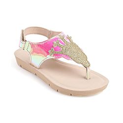 Pine Kids Sandals with Velcro Closure & Crown Detailing  - Blue