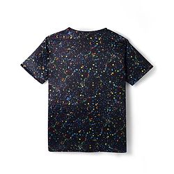 Pine Active Half Sleeves T-Shirt  Football Theme Print - Black