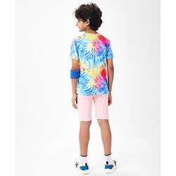 Pine Active Half Sleeves T-Shirt Tie & Die Pattern - Multicolour