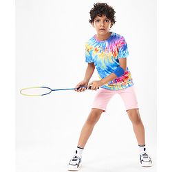 Pine Active Half Sleeves T-Shirt Tie & Die Pattern - Multicolour