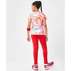 Pine Active Half Sleeves High Stretch T-Shirt  Splash Print - Multicolour