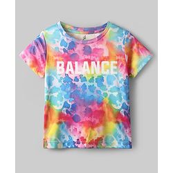 Pine Active  Half Sleeve High Stretch   T-Shirt with Water Colour Effect Text Print - Multicolor