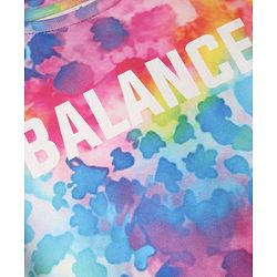 Pine Active  Half Sleeve High Stretch   T-Shirt with Water Colour Effect Text Print - Multicolor
