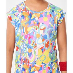 Pine Active Sleeveless High Stretch T-Shirt Splash Print - Multicolour