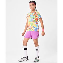 Pine Active Half Sleeves High Stretch T-Shirt Strokes Print - Multicolor