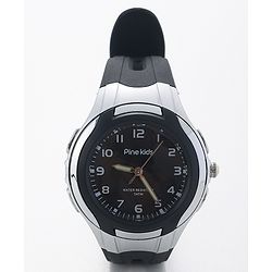 Pine Kids Free Size Analog Watch- Black