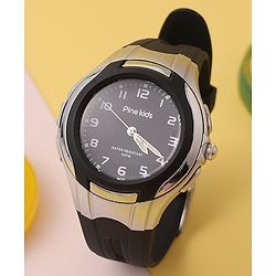 Pine Kids Free Size Analog Watch- Black