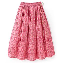 Pine Kids Viscose Woven Half Sleeves Chanderi Lehenga Choli Set with Dupatta Set & Floral Embroidery -  Pink