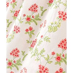 Pine Kids Cotton Woven Sleeveless Frock Floral Print - White