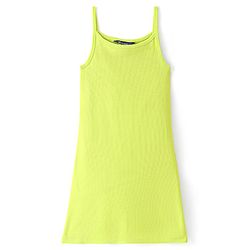 Pine Kids 100% Cotton Knit Sleeveless Solid Color Frock - Evening Primerose