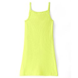 Pine Kids 100% Cotton Knit Sleeveless Solid Color Frock - Evening Primerose