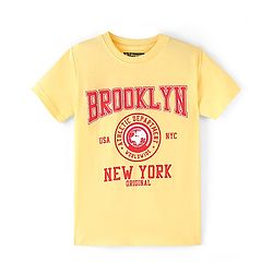 Pine Kids Cotton Knit Half Sleeves  T-Shirts Text Print Pack of 5 - Multicolour