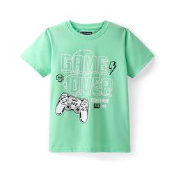 Pine Kids Cotton Knit Half Sleeves Surfing & Gaming Console Printed T-Shirts Pack of 5 - Multicolour