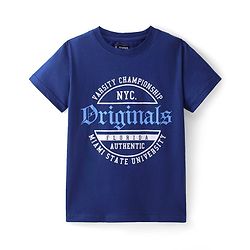 Pine Kids Cotton Knit Half Sleeves Surfing & Gaming Console Printed T-Shirts Pack of 5 - Multicolour