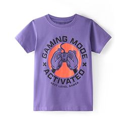 Pine Kids Cotton Knit Half Sleeves Tiger & Text Printed T-Shirts Pack of 5 - Multicolour
