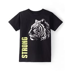 Pine Kids Cotton Knit Half Sleeves Tiger & Text Printed T-Shirts Pack of 5 - Multicolour