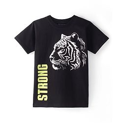 Pine Kids Cotton Knit Half Sleeves Tiger & Text Printed T-Shirts Pack of 5 - Multicolour