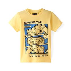 Pine Kids Cotton Knit Half Sleeves Text Printed T-Shirts Pack of 5 - Multicolour