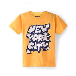 Pine Kids Cotton Knit Half Sleeves Text Printed T-Shirts Pack of 5 - Multicolour