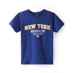 Pine Kids Cotton Knit Half Sleeves Text Printed T-Shirts Pack of 5 - Multicolour