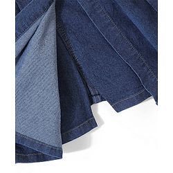Pine Kids Cotton Woven Mid Thigh Skirt - Med Blue