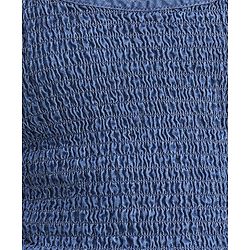 Pine Kids 100% Cotton Woven Sleeveless Singlet Solid Colour Frock -Blue