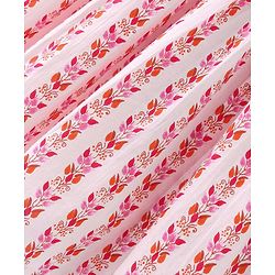 Pine Kids 100% Cotton Woven Half Sleeves Kurta & Laheriya Print Palazzo Set With Dupatta - Off White & Orange