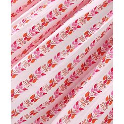 Pine Kids 100% Cotton Woven Half Sleeves Kurta & Laheriya Print Palazzo Set With Dupatta - Off White & Orange