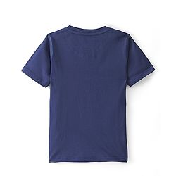 Pine Kids Cotton Half Sleeves T-Shirt Robotic Shark Print - Blue Depths