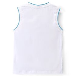 Pine Kids Cotton Knit Sleeveless T-Shirts Scuba Diving Theme Print - Snow White