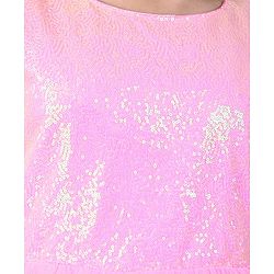 Pine Kids Sleeveless Sequins & 3D Floral Applique Detailing Party Gown - Pink