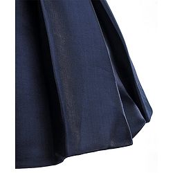 Pine Kids Half Sleeves  Party Frock with Sequin Detailing - Navy Blue