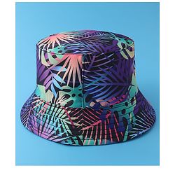 Pine Kids Bucket Cap with Tropical Print - Multicolour