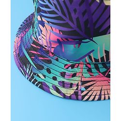 Pine Kids Bucket Cap with Tropical Print - Multicolour