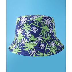 Pine Kids Bucket with Tropical Print - Green