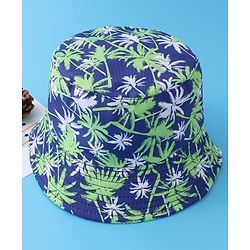Pine Kids Bucket with Tropical Print - Green