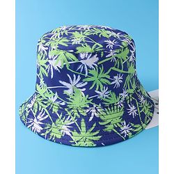 Pine Kids Bucket with Tropical Print - Green